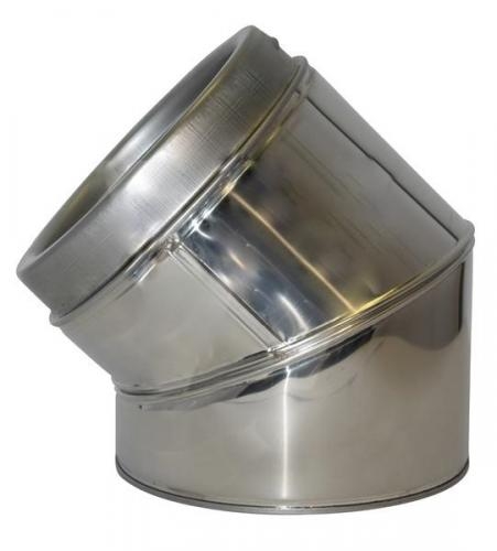 Coturi la 45 din inox perete simplu